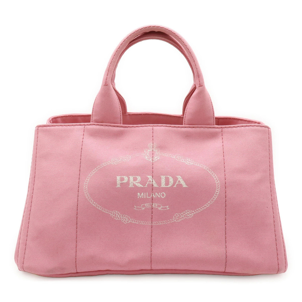 Prada Canapa Tote Bag Canvas GERANIO Pink